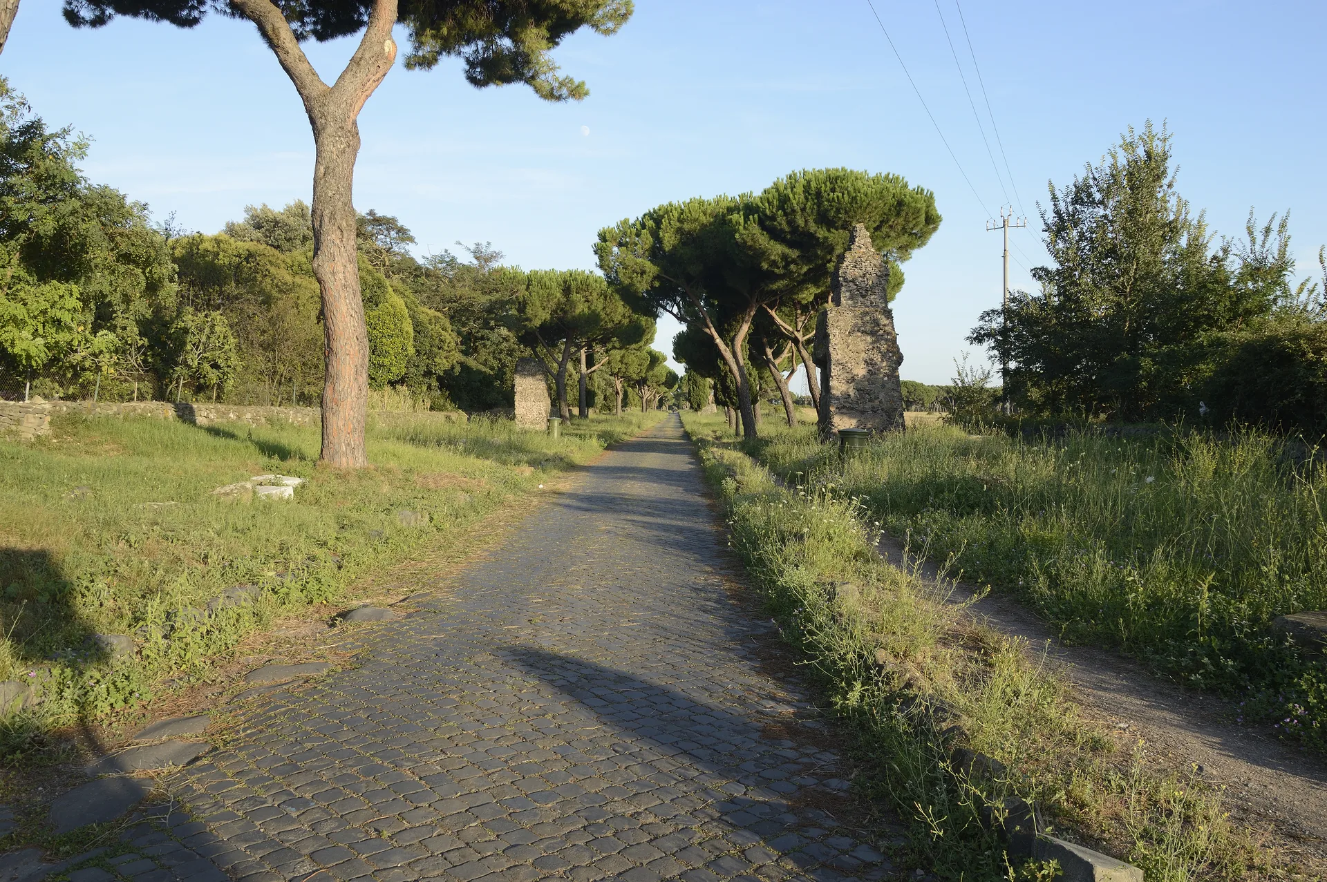 The Appian Way and the grounds of the Catacombs of St Callixtus, Rome